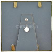 Asszonyi Tamás (1942-) DN "JP AT" Br emlékérem (42,5mm) képkeretbe rögzítve, hátoldalán tá...