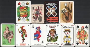 1971-1984 10 db kártyajátékokkal kapcsolatos kártyanaptár