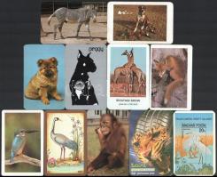 1975-2000 10 db állatokkal kapcsolatos kártyanaptár
