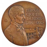 1984. Kőrösi Csoma Sándor 1784-1842 / Országos Emlékbizottság Budapest 1984 kétoldalas bronz plakett, eredeti dísztokban. Szign.: GA (129mm) T:1-