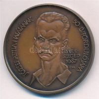 Fritz Mihály (1947-) 1987. MÉE Szeged / József Attila halálának 50. évfordulója bronz emlékérem (42,5mm) T:1-