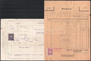 1926-1948 6 db irat okmánybélyegekkel + 2 db emléklap