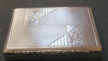Dekoratív, art deco ezüst cigarettatárca 81,2g a századfordulóról