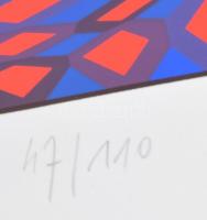 Vasarely Victor (1908-1997): Vega 7. Szitanyomat, papír, jelzett, számozott (47/110). Az 1985-ben a ...