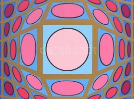 Vasarely Victor (1908-1997): Vega 8. Szitanyomat, papír, jelzett, számozott (47/110). Az 1985-ben a ...