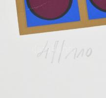 Vasarely Victor (1908-1997): Vega 8. Szitanyomat, papír, jelzett, számozott (47/110). Az 1985-ben a ...