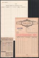 cca 1920-1940 8 db vegyes számla és levélpapír (Dr. Kollár Fedéllemez és Vegyipar, Nagybátony-Újlaki...