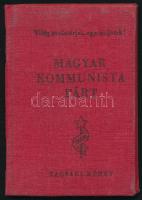 1948 Magyar Kommunista Párt tagsági könyve, tagdíjbélyegekkel