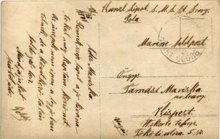 1917 Osztrák-magyar haditengerészet matróza a szerelmével / K.u.K. Kriegsmarine Matrose. Liebchen ad...