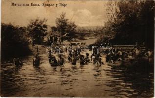 1929 Mataruska Banja, bathing in the Ibar river (EK)