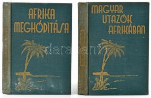 Bendefy-Benda László 2 munkája: Afrika meghódítása, Magyar utazók Afrikában I. Felfedezők. Zolnay Lóránd rajzaival. Bp., 1934, Magyar Etiópiai Expedíció Országos Bizottsága. Fekete-fehér fotókkal. Kiadói aranyozott egészvászon-kötésben, kopott, foltos borítóval.