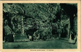 1935 Postojna, Adelsberg; Grotte Demaniali di Postumia. Ferrovia sotterranea, Il trenino / underground railway, train