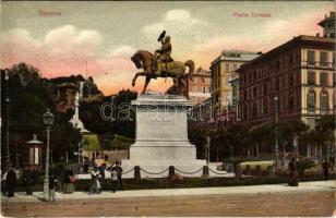 Genova, Genoa; Piazza Corvetto / square, monument (EB)