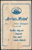 Julius Meinl litho reklám kártya, sérült, 11x7 cm