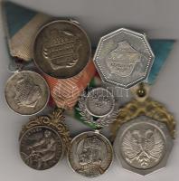 1876-1896 Kerékpáros  sportérmek 7 kül. db   ezüst T:1