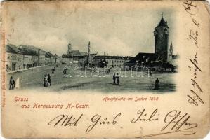 1898 (Vorläufer) Korneuburg, Hauptplatz im Jahre 1848 / main square (tear)