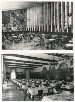 21 db MODERN magyar és külföldi képeslap vendéglő belsőkkel, éttermek / 21 modern Hungarian and othe...