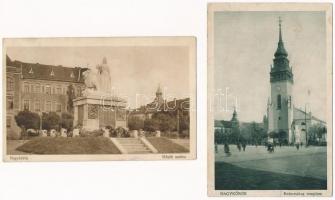 14 db RÉGI magyar város képeslap vegyes minőségben / 14 pre-1945 Hungarian town-view postcards in mi...