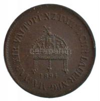 1894. 2f Br minipénz T:2