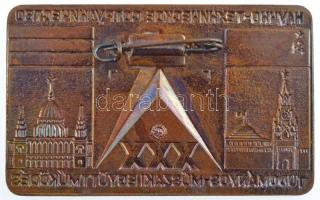 1979. "1949-1979. XXX. Tudományos-Műszaki Együttműködés" részben zománcozott bronz jelvény...