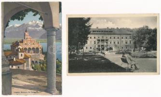 6 db RÉGI külföldi képeslap / 6 pre-1945 European town-view postcards