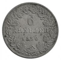 Német Államok / Hessen-Darmstadt 1850. 6kr Ag T:2 German States / Hessen-Darmstadt 1850. 6 Kreuzer Ag C:XF KM# 326