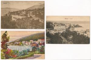 Abbazia, Opatija; - 3 db régi képeslap / 3 pre-1945 postcards