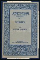 Kosáry Domokos: Görgey. Kincsestár, Magyar Szemle Társaság, Bp., 1939. Újrakötve, szép állapotban.