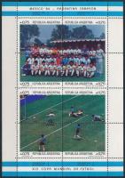 Football mini sheet set, 1986 Az argentin csapat nyerte meg a mexikói labdarúgó-világbajnokságot kisív sor