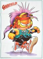 1992 Óriás Garfield képregény és poszter, kihajtható, kétoldalas, 84x59 cm