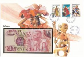 Ghána 1978. 10C felbélyegzett borítékban, bélyegzéssel T:I Ghana 1978. 10 Cedis in envelope with stamp and cancellation C:UNC