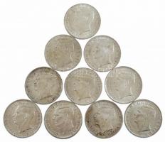 Románia 1944. 500L Ag "I. Mihály" (10x) T:1-,2 
Romania 1944. 500 Lei Ag "Mihai I&qu...