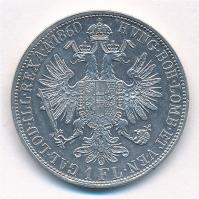 Ausztria 1860A 1Fl Ag "Ferenc József" T:1- 
Austria 1860A 1 Florin Ag "Franz Joseph&...