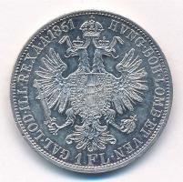 Ausztria 1861A 1Fl Ag "Ferenc József" T:1- 
Austria 1861A 1 Florin Ag "Franz Joseph&...