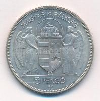 1930. 5P Ag "Horthy jobbra" T:1- 
Adamo P8