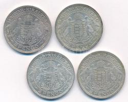 1938. 2P Ag "Madonna" (4x) T:1-,2 
Adamo P7