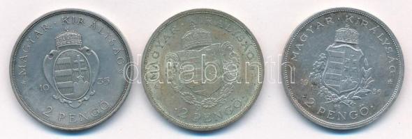 1935. 2P Ag "Pázmány" + 1935. 2P Ag "Rákóczi" + 1936. 2P Ag "Liszt Ferenc&q...