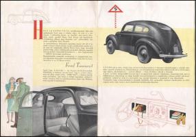 cca 1940 Ford Taunus prospektus, magyar nyelven, illusztrációkkal, Bp., Révai, kihajtható, egészen a...