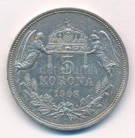 1908KB 5K Ag "Ferenc József" T:1-,2 kis ph 
Adamo K7