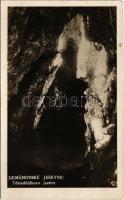 1929 Deménfalu, Demanová (Liptószentmiklós, Liptovsky Mikulás); Demänovské Jaskyne. Tesnohlídkovo jazero / Deménfalvi barlang, belső / cave interior