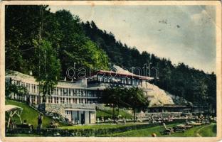 1949 Trencsénteplic, Trencianske Teplice; Lesní thermální kupaliste "Na zelené zábe" / fürdő / spa, bath (EB)