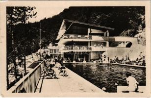 1950 Trencsénteplic, Trencianske Teplice; Kúpaliste Zelená zaba / fürdő, medence / spa, bath, swimming pool (EK)