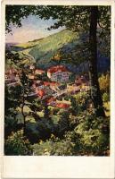 Trencsénteplic, Trencianske Teplice; Panorama / látkép / general view s: E. Kosy