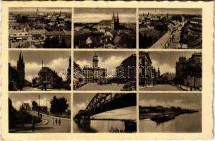 1940 Komárom, Komárno; mozaiklap / multi-view postcard (EK)
