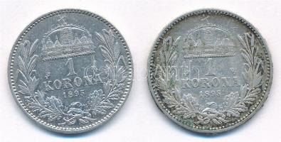 1895KB 1K Ag "Ferenc József" (2x) egyik fordított peremirattal T:2-
Adamo K5