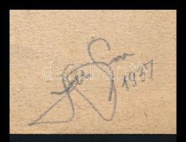 Jakab Gyula (1910-1991): Cigány asszony (1937). Ceruza, papír, jelzett, 22×16,5 cm