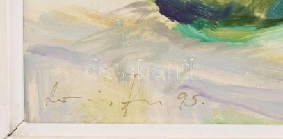 Olvashatatlan jelzéssel: Csendélet. Olaj, farost. Fakeretben, 35x28 cm