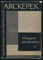 cca 1970 Arcképek: Magyar történelem 5., 21 db képpel (közte néhány más albumból származó is), Bp., Képzőművészeti Alap, 14,5x10 cm