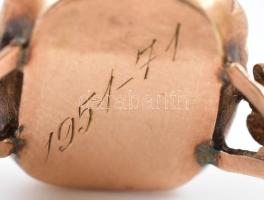 Arany (14k/Au) monogramos pecsétgyűrű, jelzett, nettó: 5,67g, m: 62