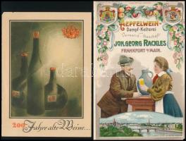 cca 1910-1936 Vegyes német nyelvű italreklám prospektus, benne árjegyzékkel is, egy duplummal, 4 db:...